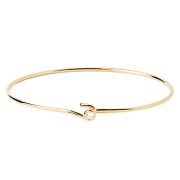 Bραχιόλι χειροπέδα PDPAOLA PU01-619-U Siena από ασήμι 925 επιχρυσωμένο με μονόπετρο ζιργκόν.